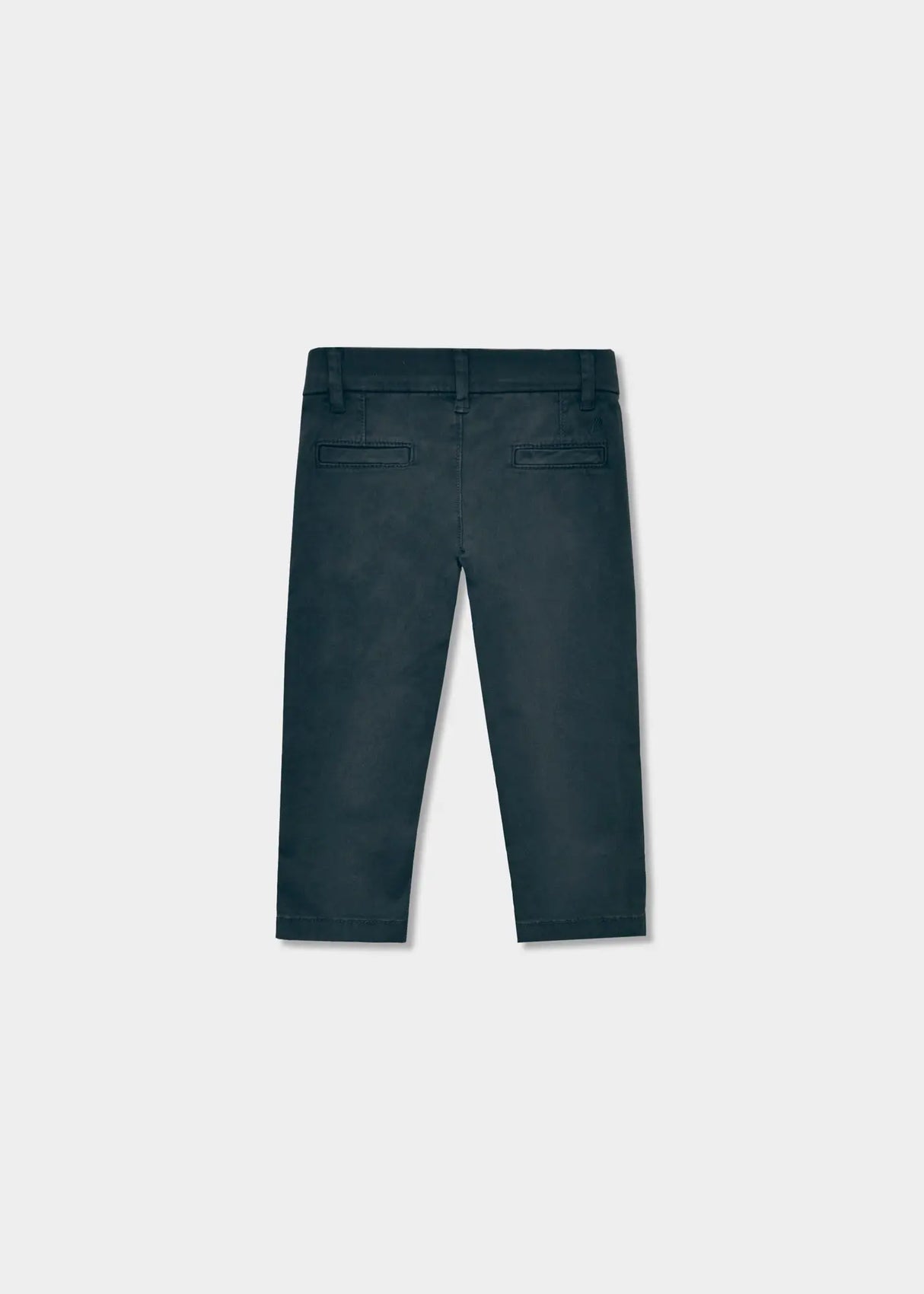 Back view Mayoral Baby Basic Chinos dark grey, functional pockets