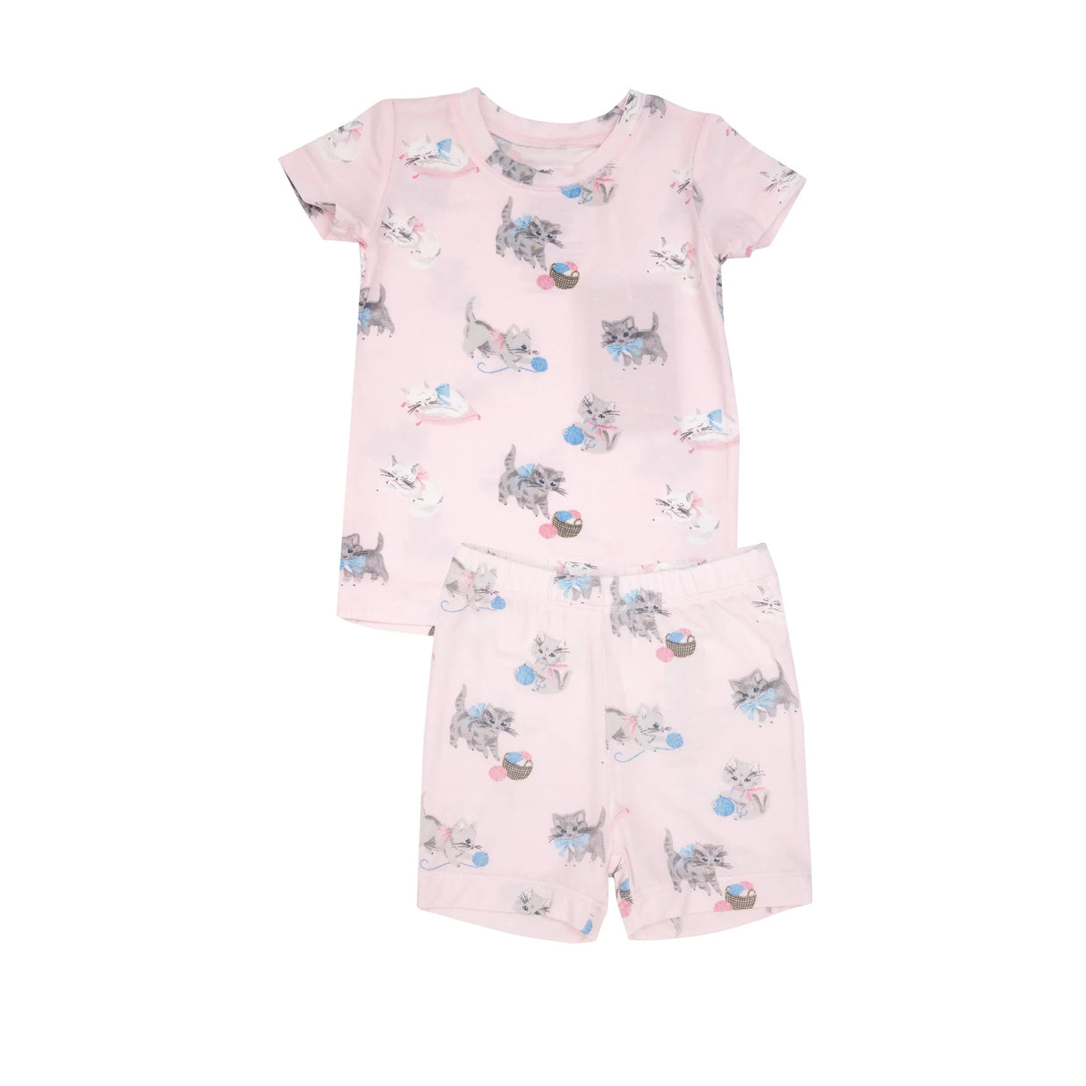 Short Loungewear Set - Vintage Kitten | Angel Dear - Jenni Kidz