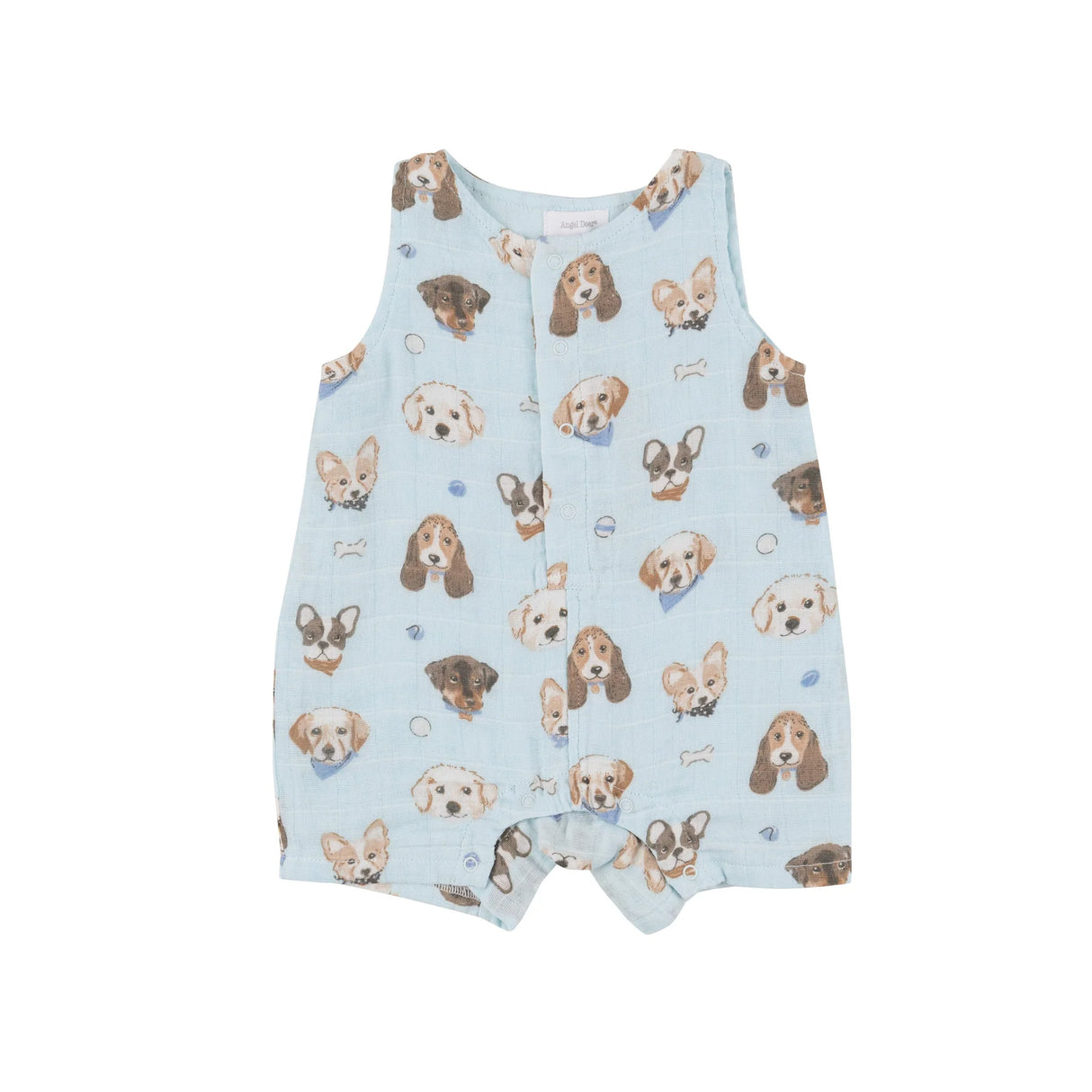 Shortie Romper - Vintage Puppy Faces | Angel Dear - Jenni Kidz