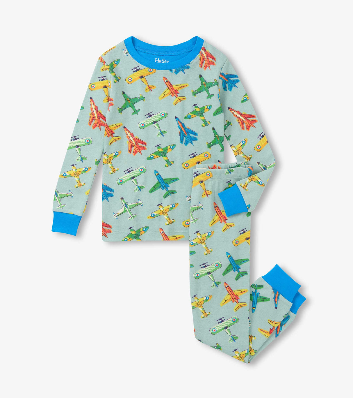 Boys Vintage Aircrafts Cotton Pajama Set | Hatley
