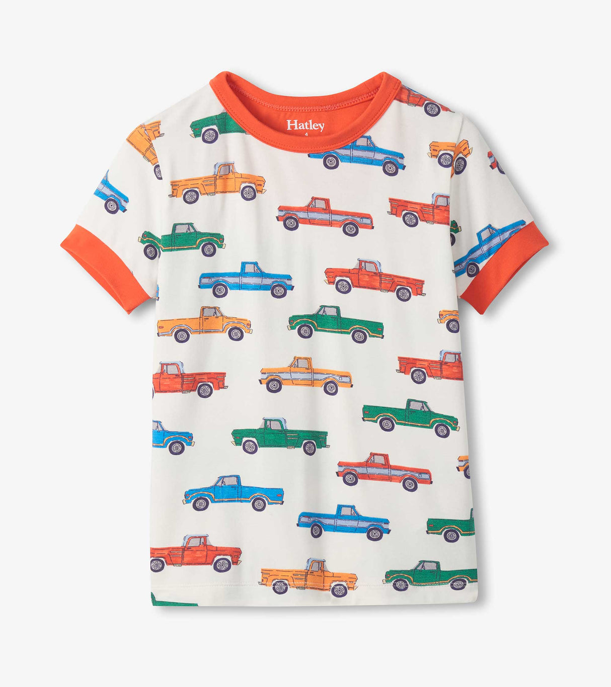 Boys Trucks Bamboo Short Pajama Set | Hatley