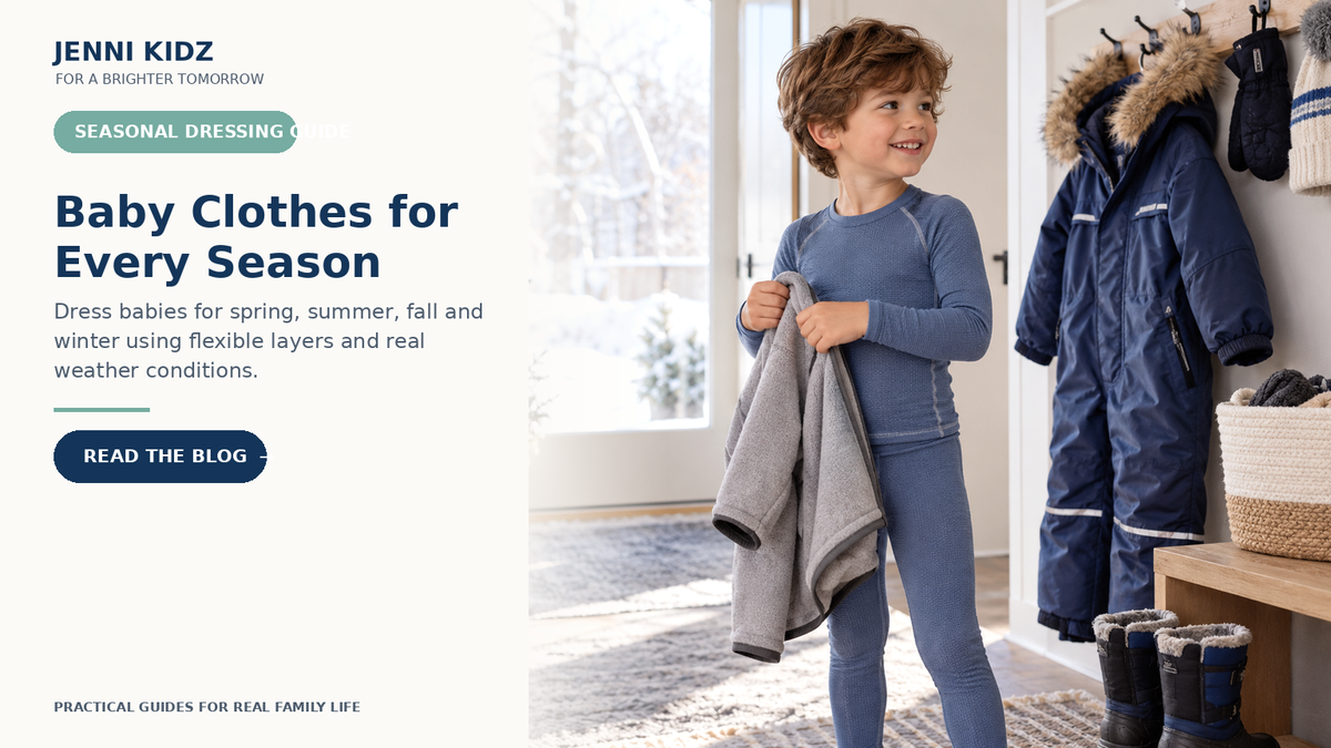 Baby seasonal dressing guide for spring summer fall and winter clothing
