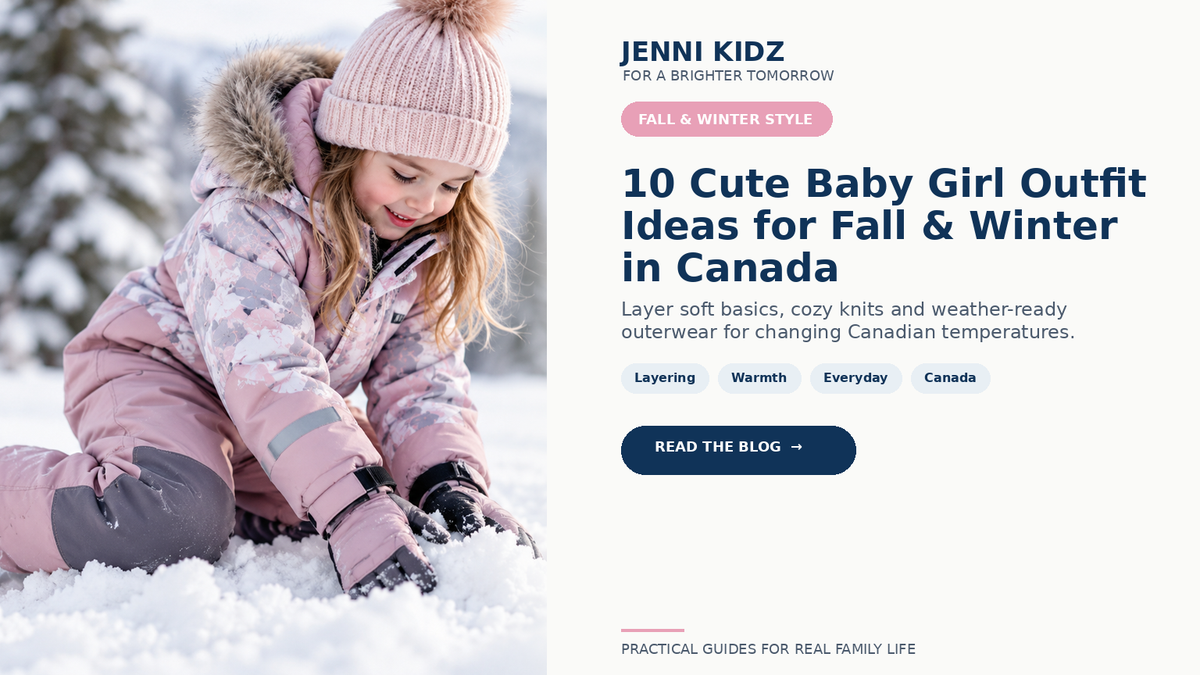 Baby girl fall and winter outfit guide for Canadian layering and cold weather