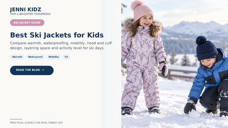 Kids ski jacket guide for warmth waterproofing mobility layering and fit