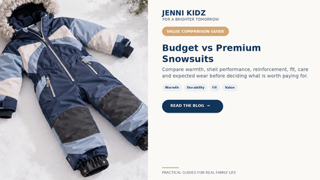 Budget versus premium kids snowsuit guide for warmth durability fit and value