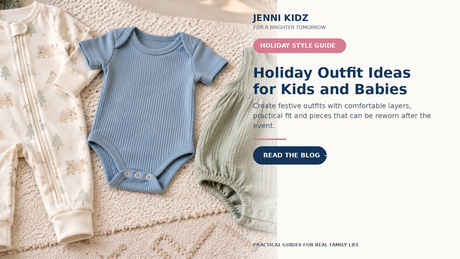 Holiday outfit ideas for kids and babies with comfortable festive layers