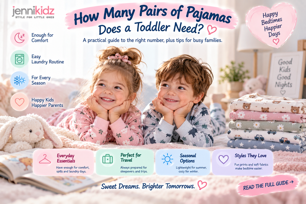 How many pairs of pajamas a toddler needs based on laundry routine season and backups