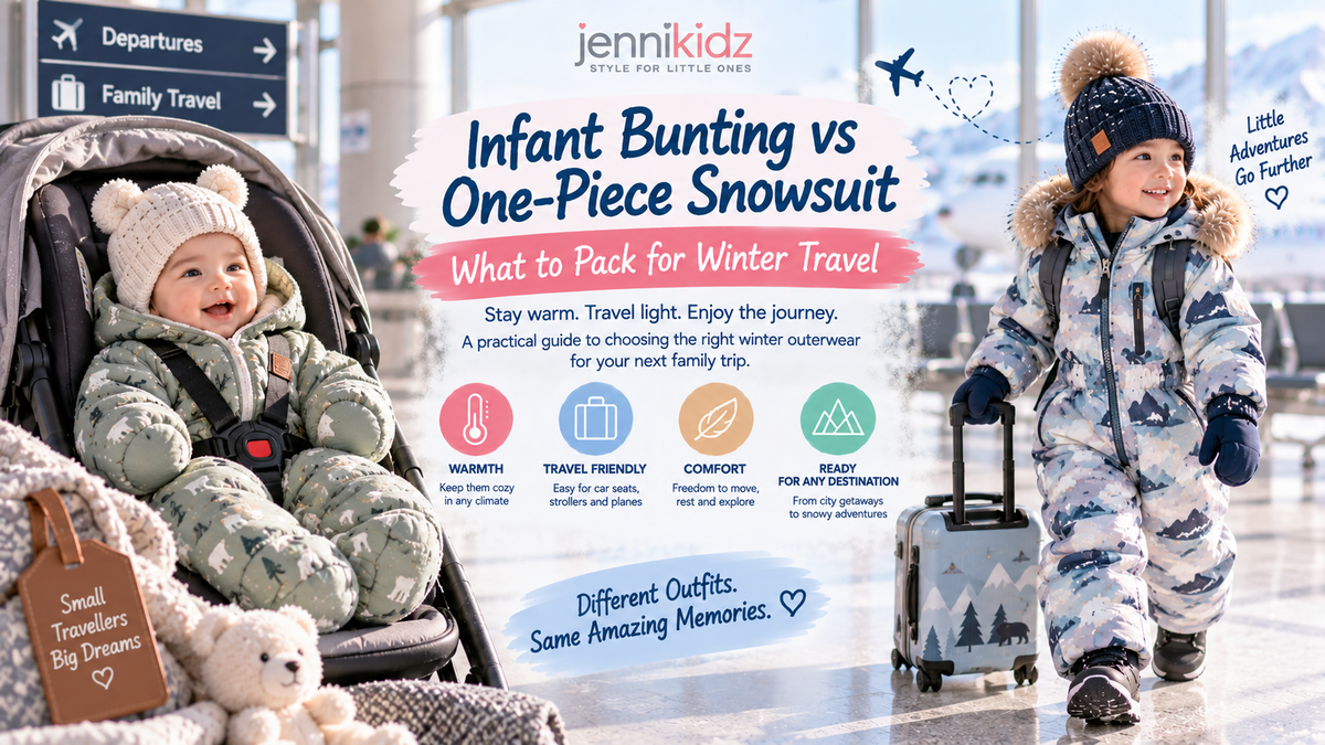 Infant bunting vs one-piece baby snowsuit guide for winter family travel
