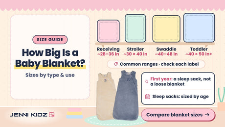 How big is a baby blanket? Receiving, stroller, swaddle and toddler sizes with Deux par Deux Plush Sleep Sacks
