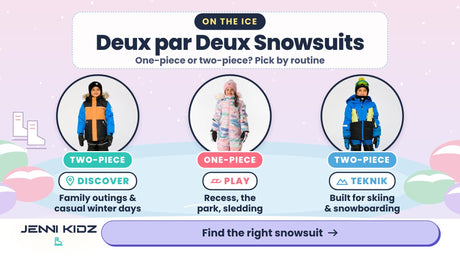Deux par Deux snowsuits – kids on a frozen pond with Deux par Deux Discover Black Brown And Blue, Play Multicolored Line, Teknik Royal Blue
