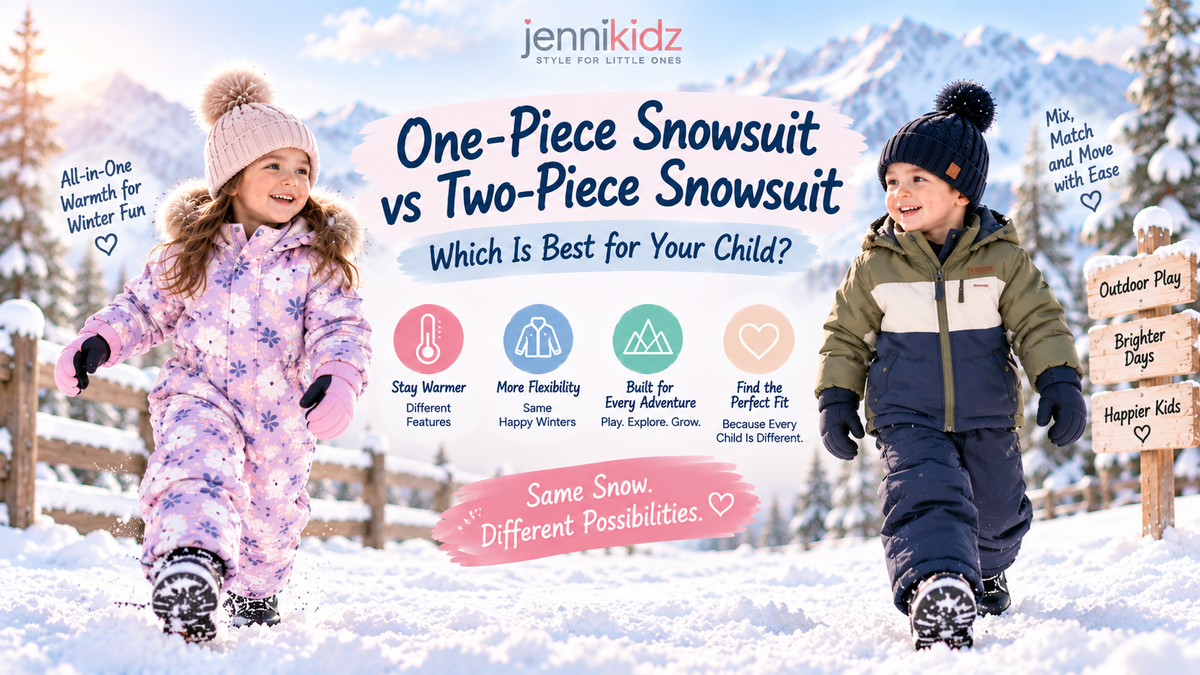 One-piece vs two-piece kids snowsuit guide for warmth, fit and winter use