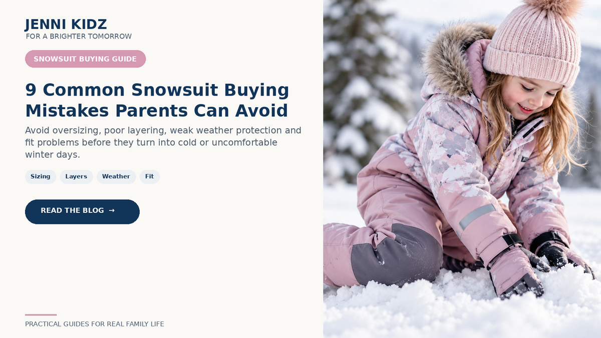 Kids snowsuit buying mistakes guide for sizing layering weather protection and fit