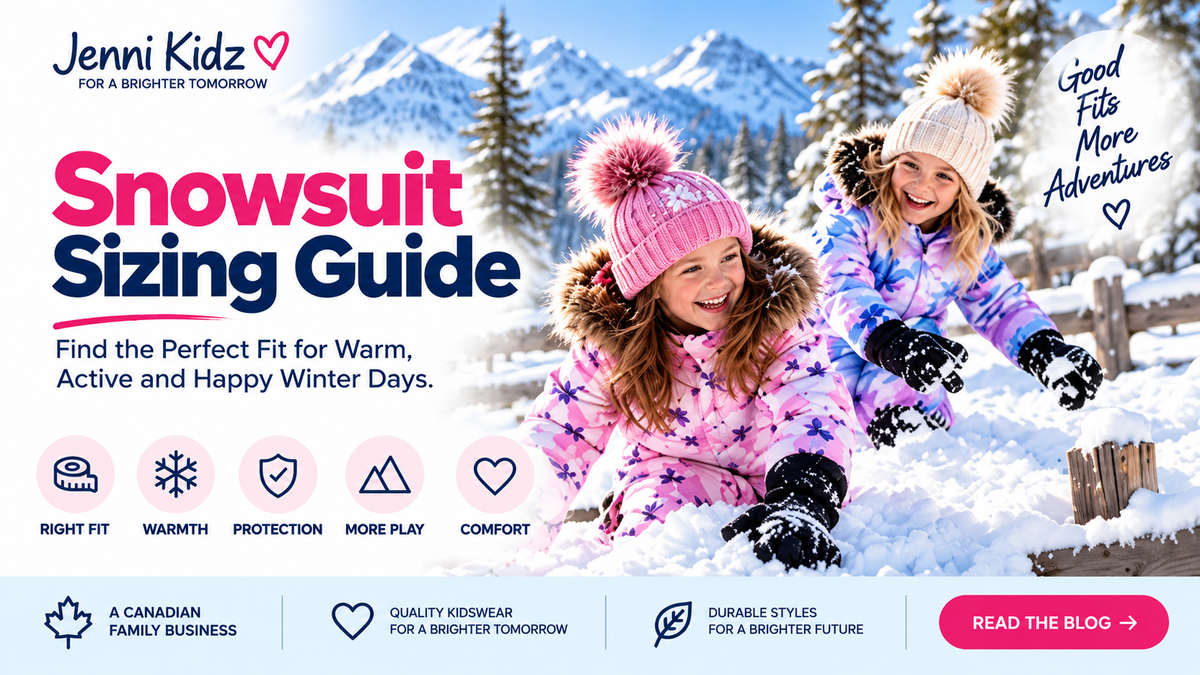 Snowsuit sizing guide for babies, toddlers and big kids