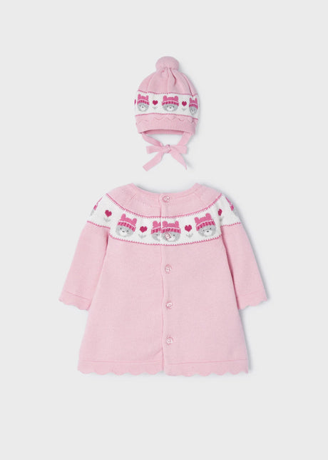Pink Knitted Dress With Hat Set - Girls | Mayoral - Jenni Kidz