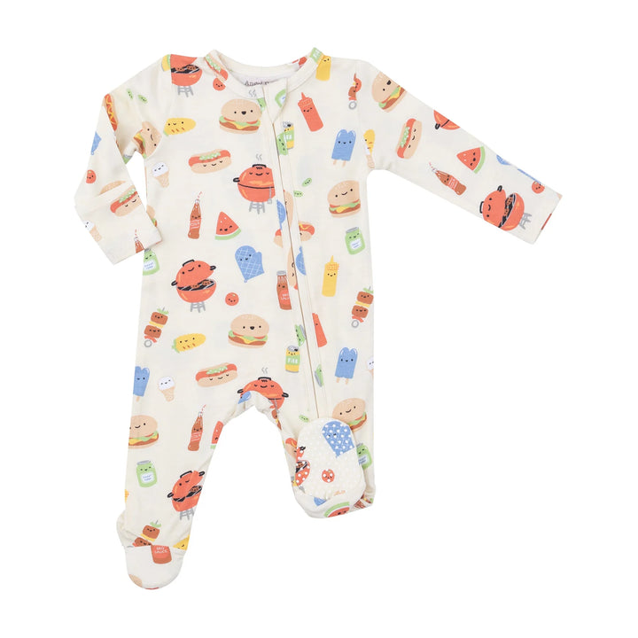 Two Way Zipper Footie - BBQ Buddies | Angel Dear