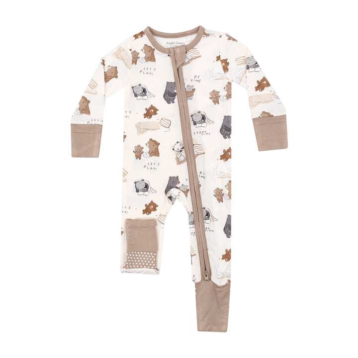 Two Way Zipper Romper - Sleepytime Bears | Angel Dear