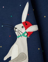 Girls Navy Long Sleeve Rabbit T-Shirt  | Joules - Jenni Kidz
