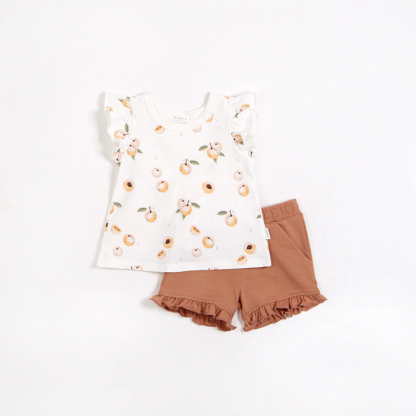 Peaches Print on Tunic Shorts Set | Petit Lem - Jenni Kidz