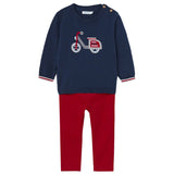Navy/Red BOYS Long sleeved Sweater & Pant Set | Mayoral - Jenni Kidz