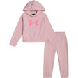 Little Girls' UA Reset Logo Hoodie - Prime Pink | Under Armour - Jenni Kidz