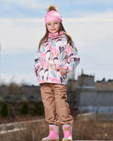 3-In-1 Mid-Season Outerwear Set With Printed Jacket Light Pink And Beige Pant | Deux par Deux | Jenni Kidz