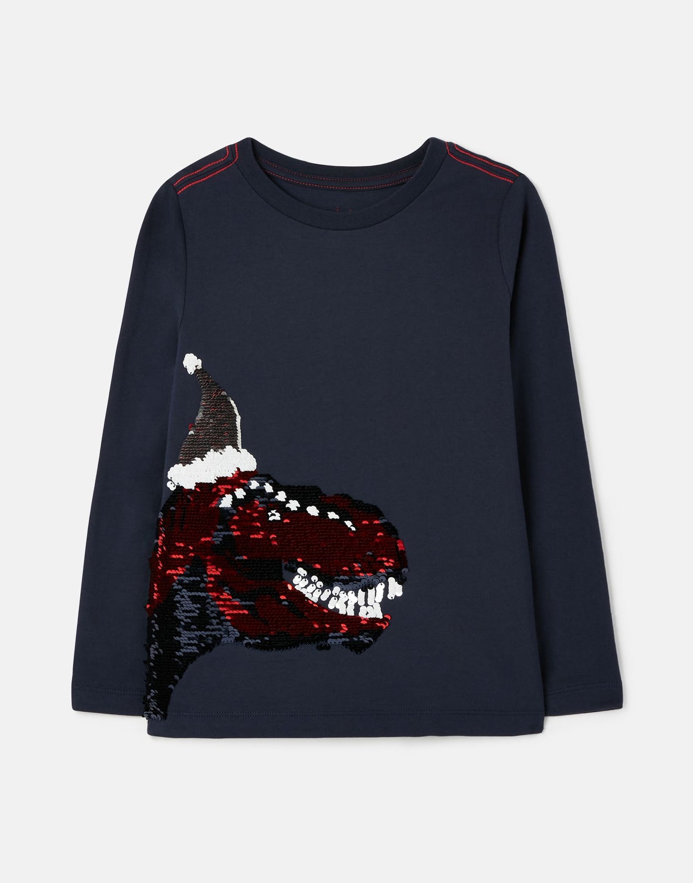 Boys Festive Dino Sequin T-Shirt  | Joules - Jenni Kidz