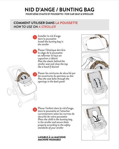 Deux par Deux Bunting Bag For Car Seats & Strollers Beige