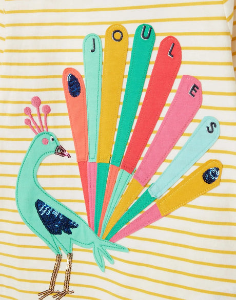 Ava Long Sleeve Applique Artwork T-Shirt | Joules | Joules | Jenni Kidz