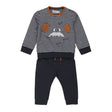 Baby Boys Dark Blue Long Sleeve Shirt And Sweatpant Set | Dirkje | Dirkje | Jenni Kidz