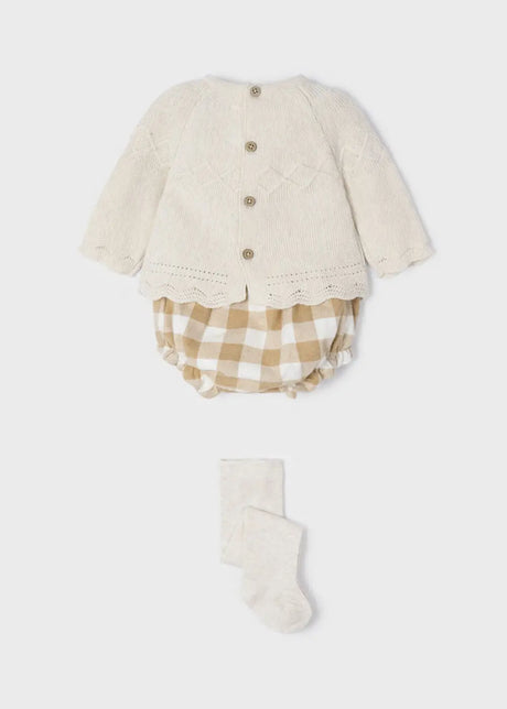 Baby Girl 3-Piece Bloomer, Sweater and Legging Set | Mayoral | Mayoral | Jenni Kidz