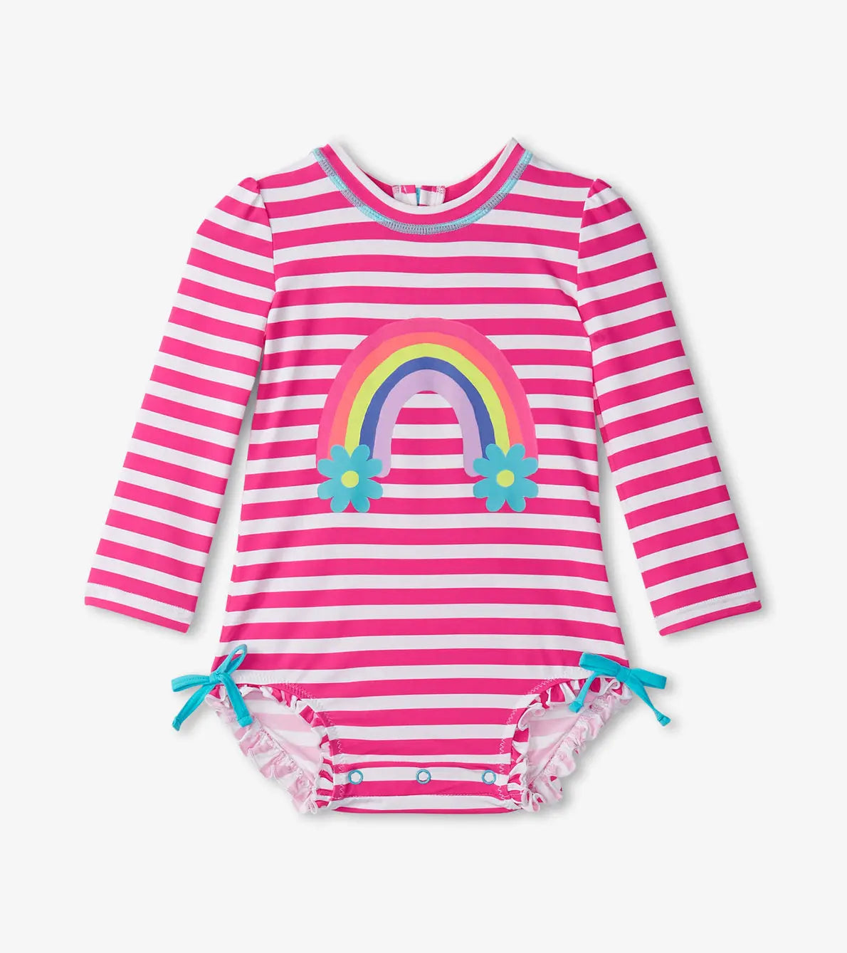 Baby Girls Candy Stripes Rashguard Swimsuit | Hatley | Hatley | Jenni Kidz