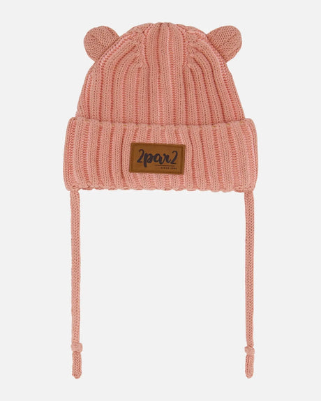 Baby Knit Hat With Ears Ash Rose | Deux par Deux | Jenni Kidz