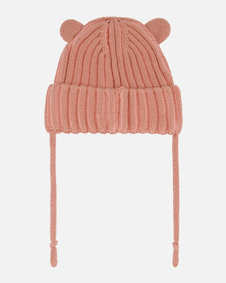 Baby Knit Hat With Ears Ash Rose | Deux par Deux | Jenni Kidz