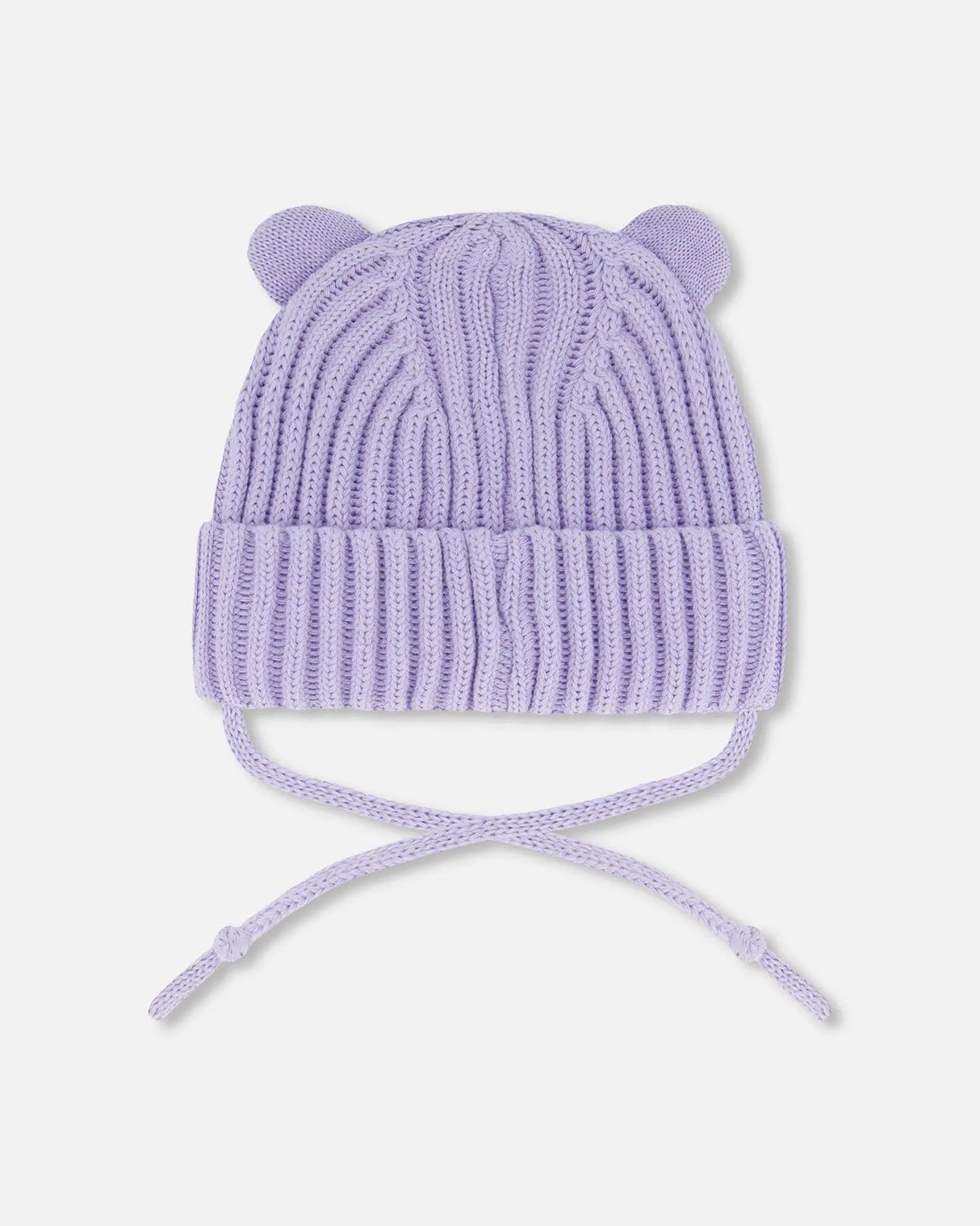 Baby Knit Hat With Strings Lilac | Deux par Deux | Jenni Kidz