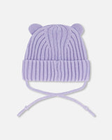 Baby Knit Hat With Strings Lilac | Deux par Deux | Jenni Kidz