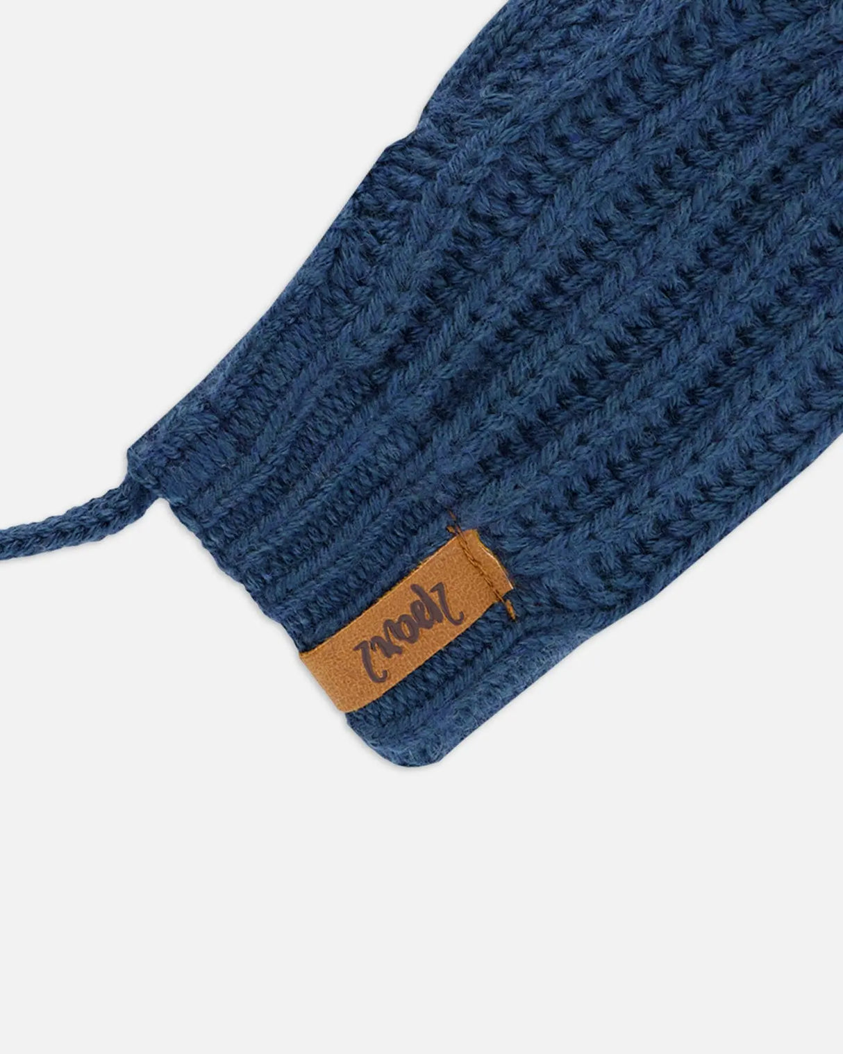 Baby Knitted Mittens With String Navy | Deux par Deux | Jenni Kidz