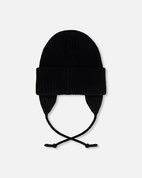 Baby Mid-Season Knit Hat Black | Deux par Deux | Jenni Kidz