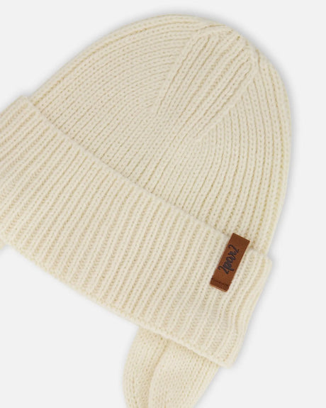 Baby Mid-Season Knit Hat Light Beige | Deux par Deux | Jenni Kidz