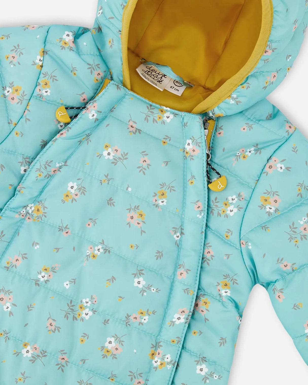 Baby Mid-Season Quilted One Piece Blue Little Flowers Print | Deux par Deux | Jenni Kidz