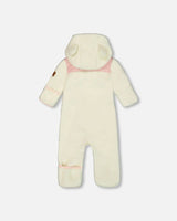 Baby One-Piece Sherpa Mid-Season Outerwear Off-White And Pale Pink | Deux par Deux | Jenni Kidz