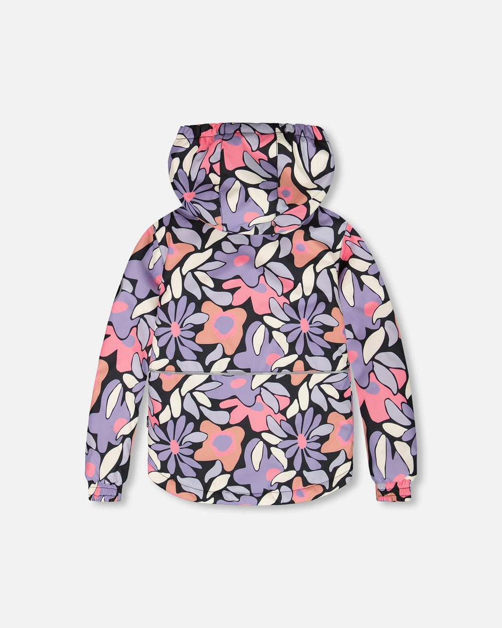 Back view of Deux par Deux purple gray kids’ snowsuit jacket