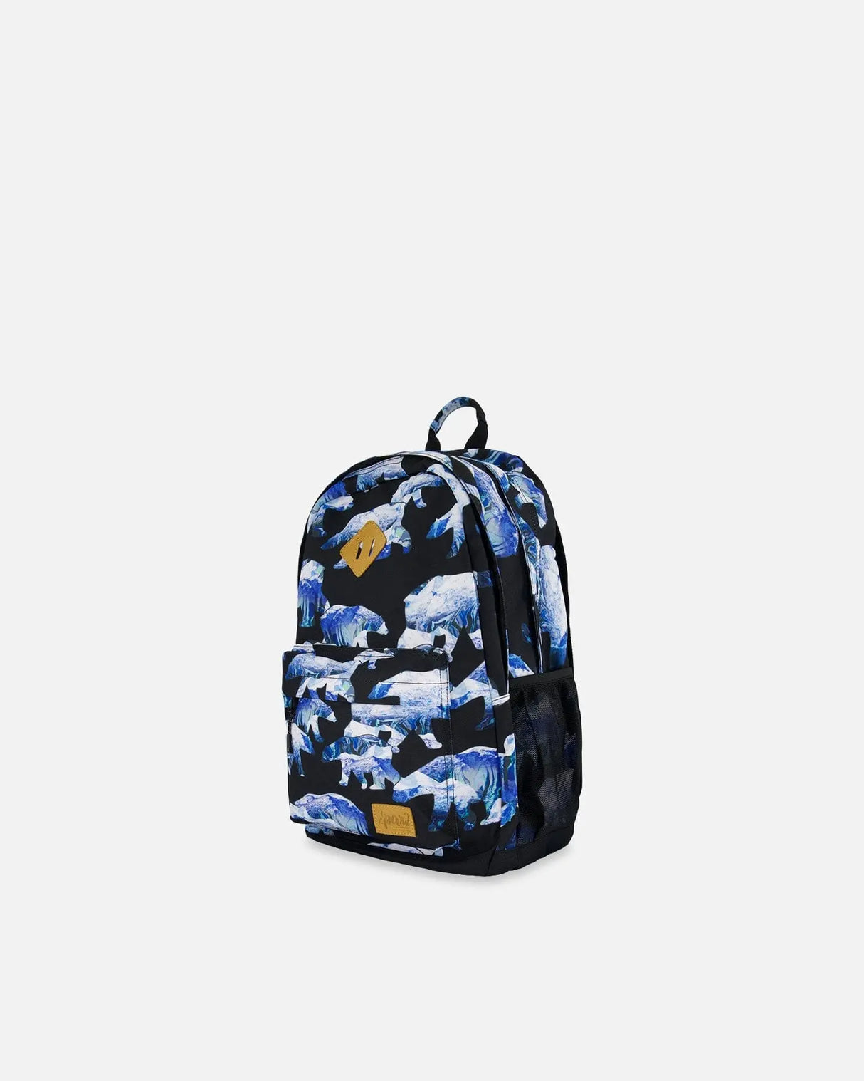Backpack Black Printed Polar Bears | Deux par Deux | Jenni Kidz