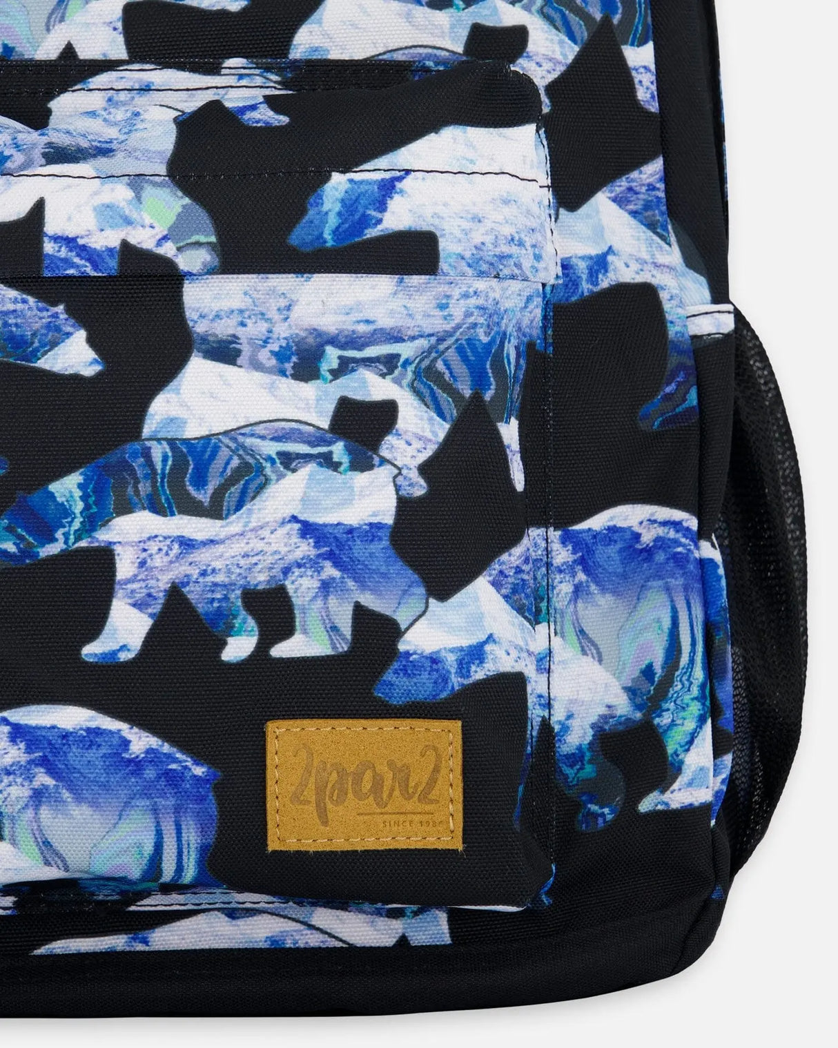 Backpack Black Printed Polar Bears | Deux par Deux | Jenni Kidz