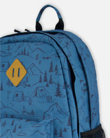 Backpack Blue Camping Print | Deux par Deux | Jenni Kidz