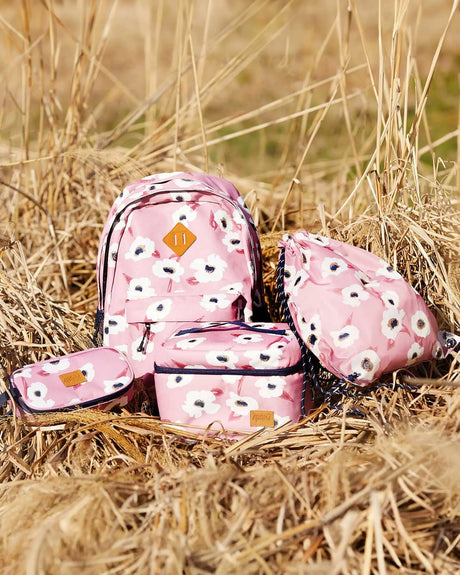 Backpack Pink Printed Off White Flowers | Deux par Deux | Jenni Kidz
