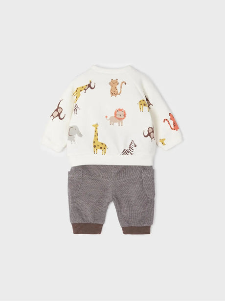Beige Animal Graphic Dual Outfit Set Baby Boys | Mayoral | Mayoral | Jenni Kidz