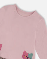 Bi-Material Dress Dusty Pink | Deux par Deux | Jenni Kidz