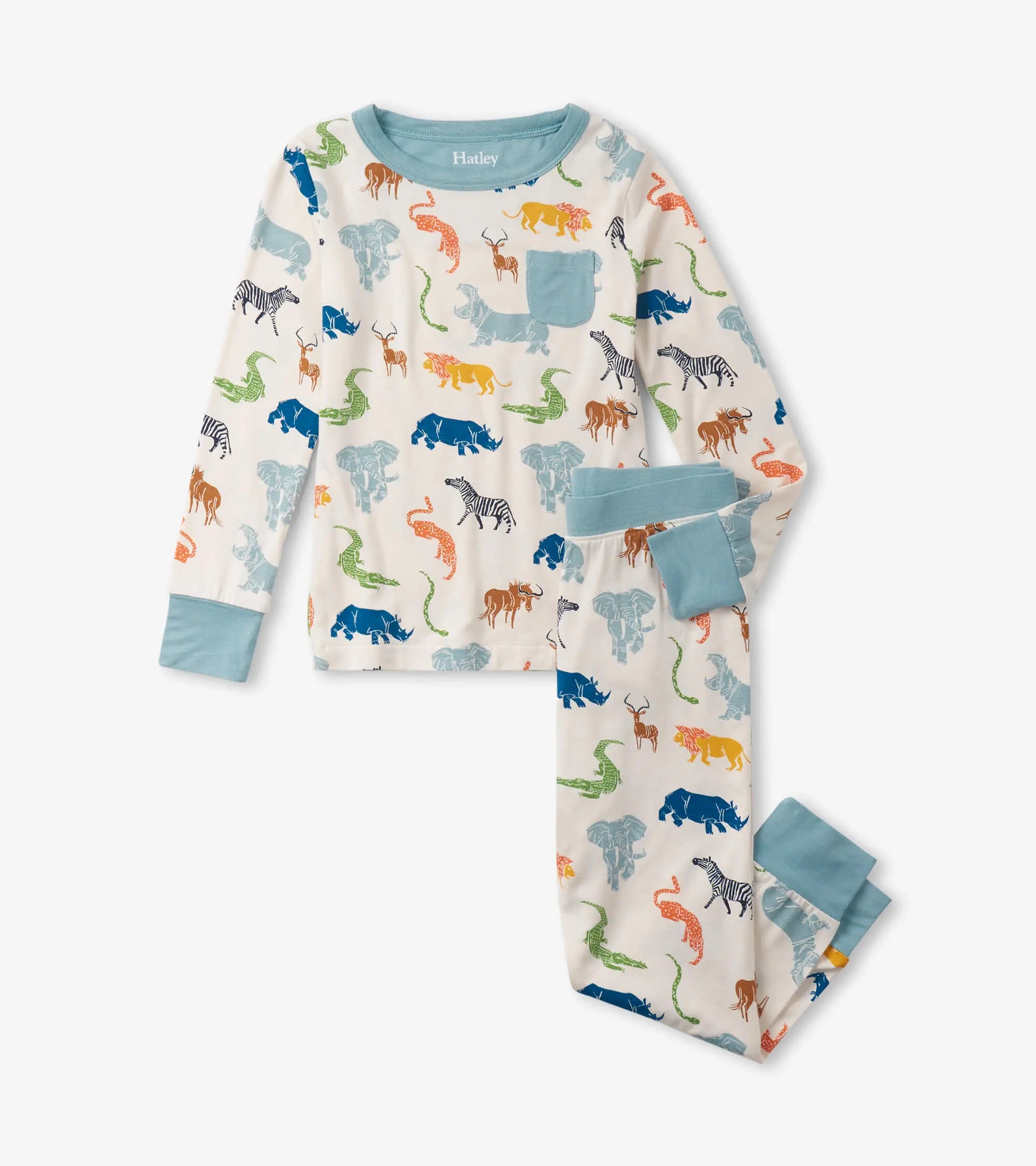 Hatley Bamboo Pajama Set Scratchy Safari 6