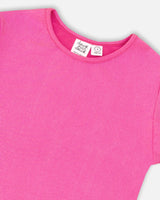 Bright Shiny Rib T-Shirt Fuchsia Pink | Deux par Deux | Jenni Kidz