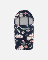Brushed Jersey Balaclava Navy Flower Print | Deux par Deux | Jenni Kidz